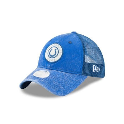 Blue Indianapolis Colts Hat - New Era NFL Perfect Patch 9TWENTY Adjustable Caps USA6802359